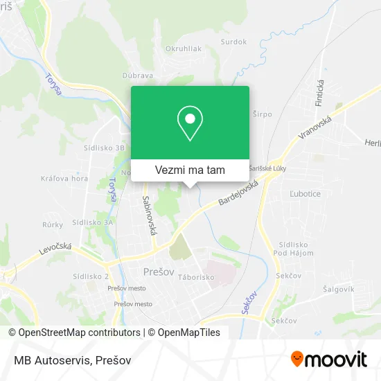 MB Autoservis mapa