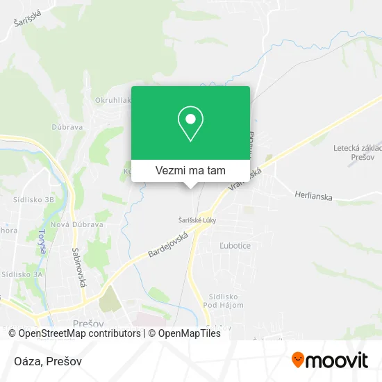 Oáza mapa