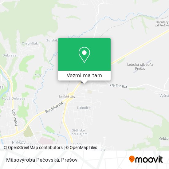 Mäsovýroba Pečovská mapa