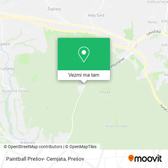 Paintball Prešov- Cemjata mapa