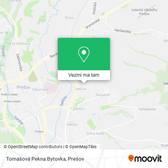 Tomášová Pekna Bytovka mapa