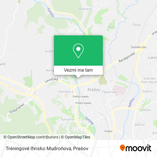 Tréningové Ihrisko Mudroňová mapa