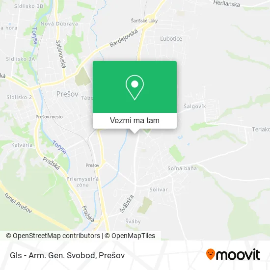 Gls - Arm. Gen. Svobod mapa