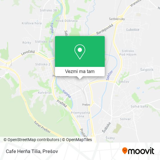 Cafe Herňa Tilia mapa