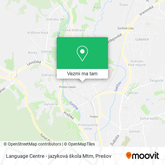 Language Centre - jazyková škola Mtm mapa