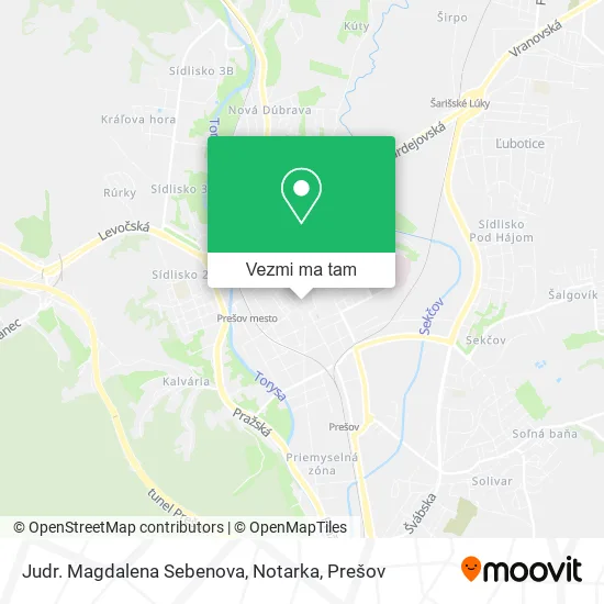 Judr. Magdalena Sebenova, Notarka mapa