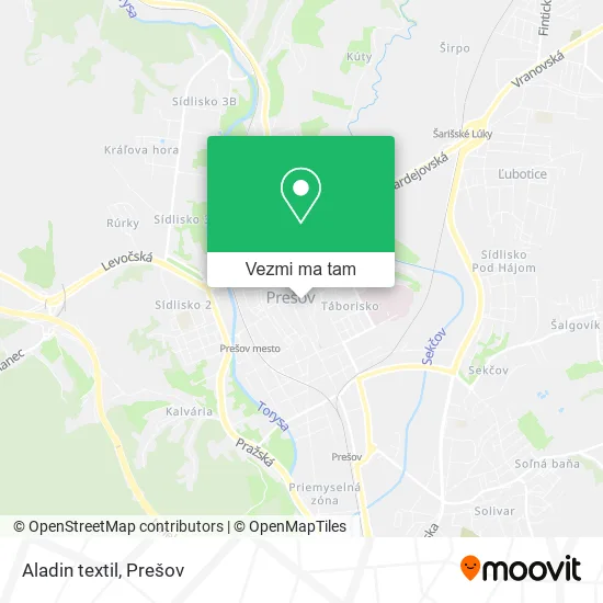 Aladin textil mapa