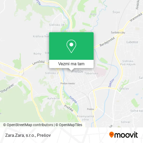 Zara.Zara, s.r.o. mapa
