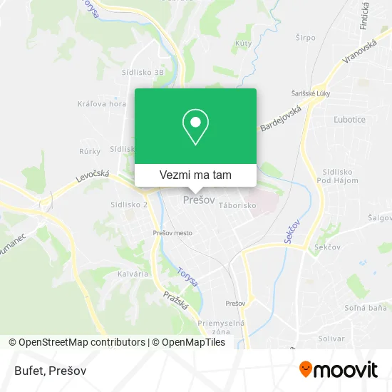Bufet mapa
