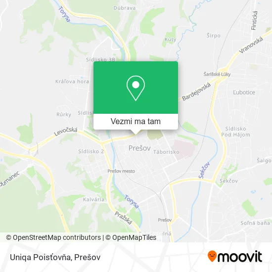 Uniqa Poisťovňa mapa