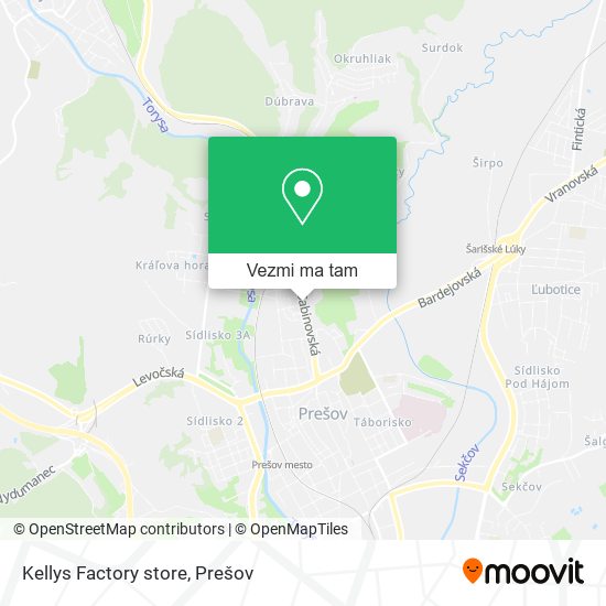 Kellys Factory store mapa