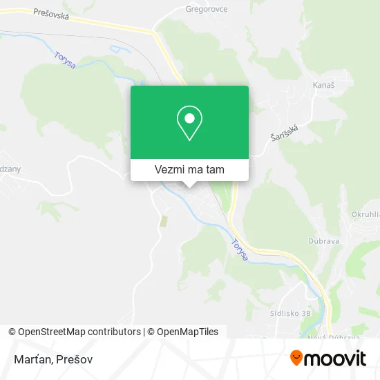 Marťan mapa