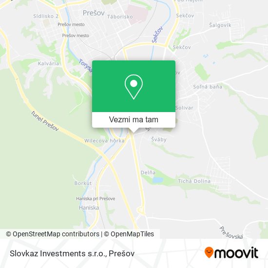 Slovkaz Investments s.r.o. mapa