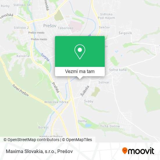 Maxima Slovakia, s.r.o. mapa