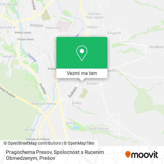 Pragochema Presov, Spolocnost s Rucenim Obmedzenym mapa