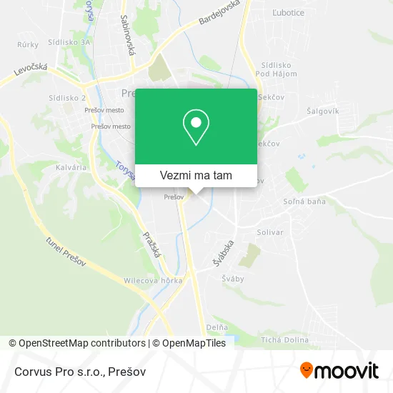 Corvus Pro s.r.o. mapa