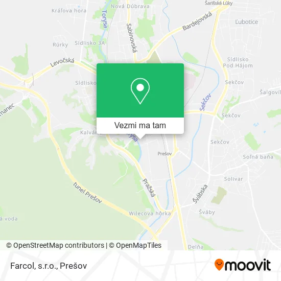 Farcol, s.r.o. mapa