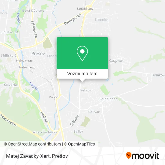 Matej Zavacky-Xert mapa