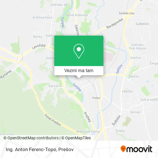 Ing. Anton Ferenc-Topo mapa