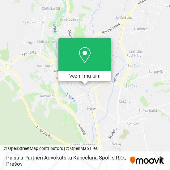 Palsa a Partneri Advokatska Kancelaria Spol. s R.O. mapa