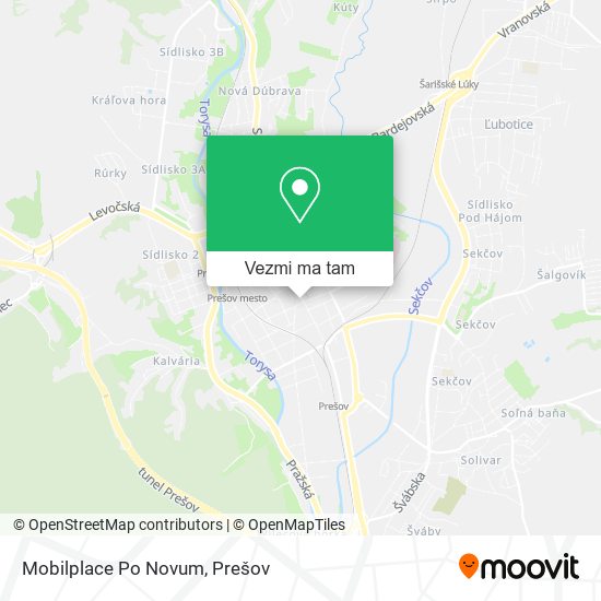 Mobilplace Po Novum mapa