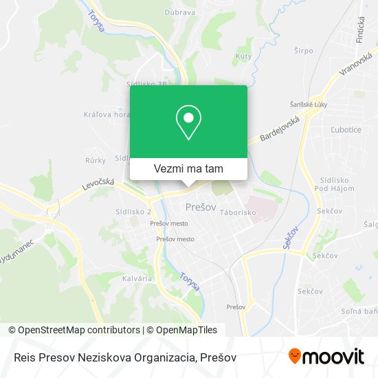 Reis Presov Neziskova Organizacia mapa