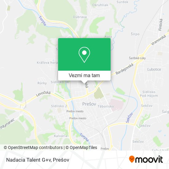 Nadacia Talent G+v mapa