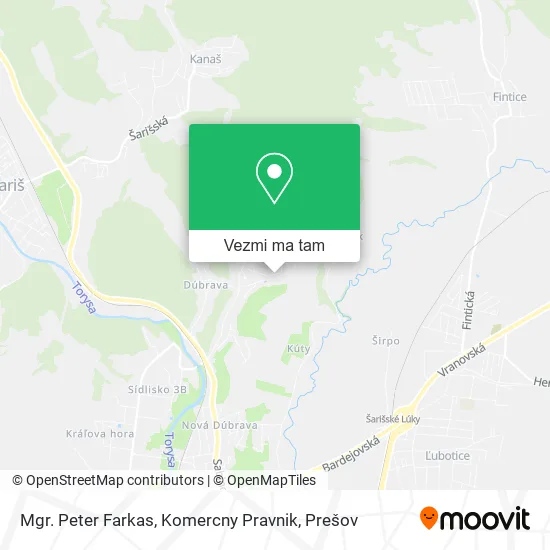 Mgr. Peter Farkas, Komercny Pravnik mapa