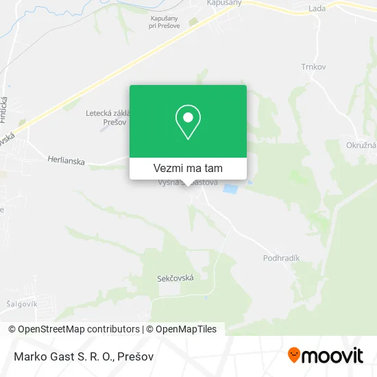 Marko Gast S. R. O. mapa