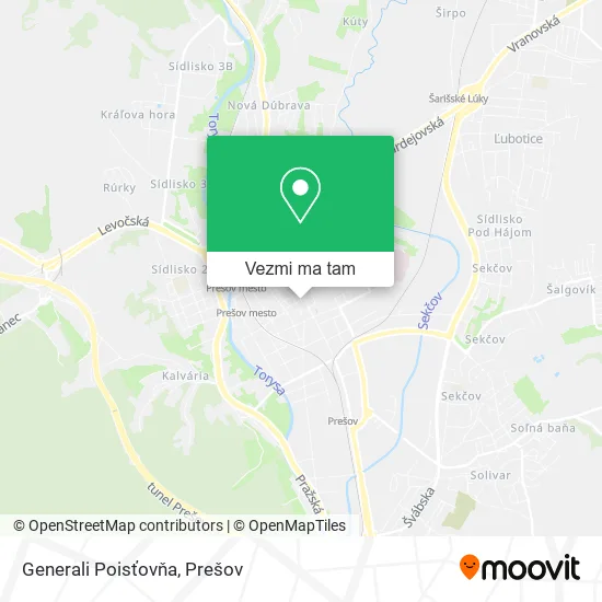 Generali Poisťovňa mapa