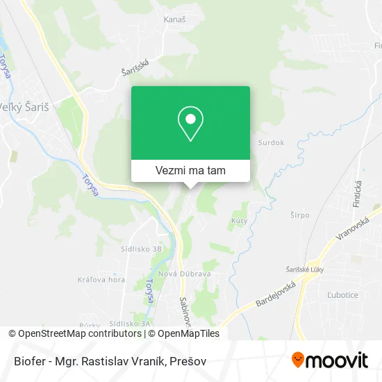 Biofer - Mgr. Rastislav Vraník mapa