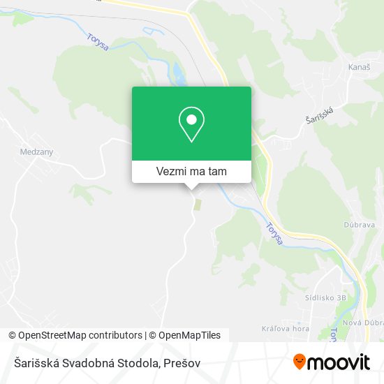 Šarišská Svadobná Stodola mapa