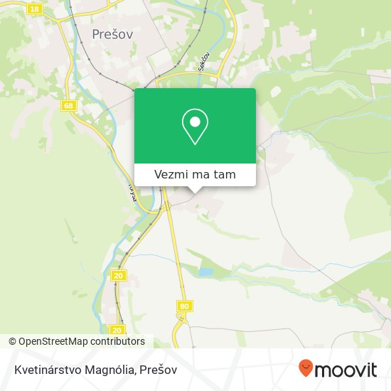 Kvetinárstvo Magnólia mapa