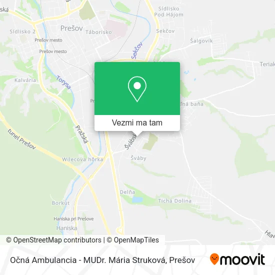 Očná Ambulancia - MUDr. Mária Struková mapa