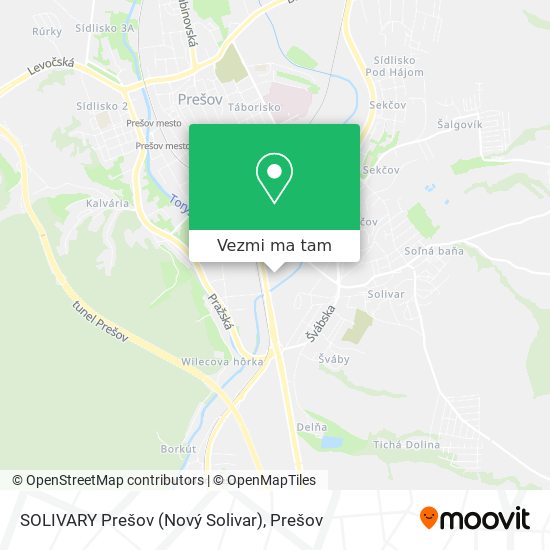 SOLIVARY Prešov (Nový Solivar) mapa