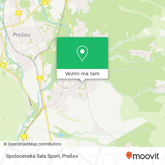 Spolocenska Sala Sport mapa