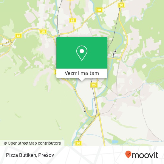 Pizza Butiken mapa