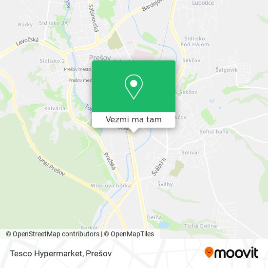 Tesco Hypermarket mapa