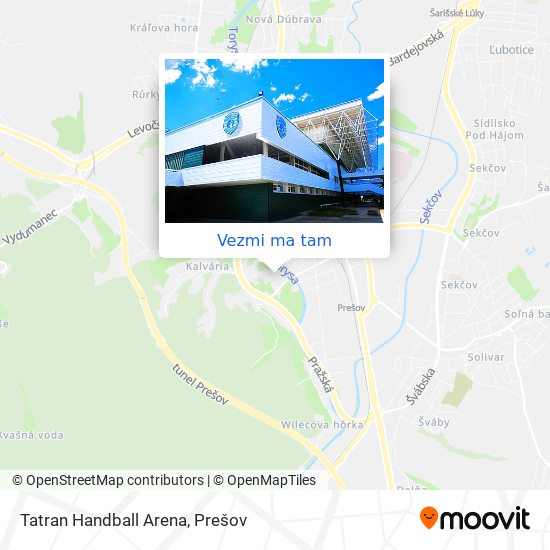 Tatran Handball Arena mapa