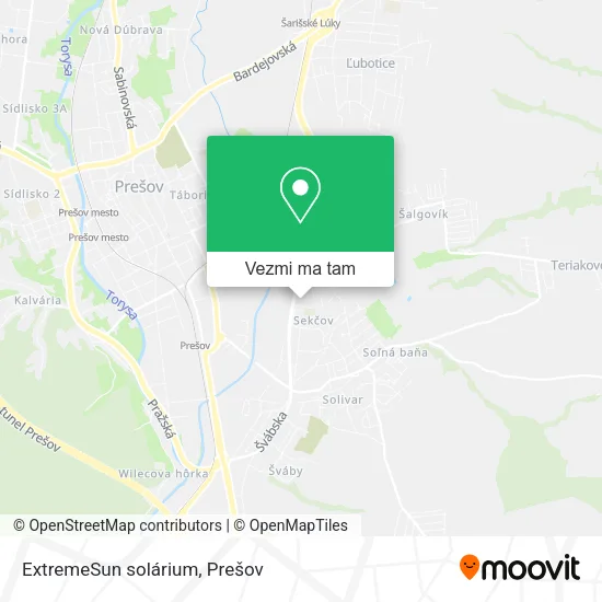 ExtremeSun solárium mapa