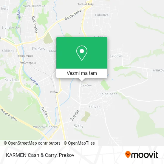 KARMEN Cash & Carry mapa