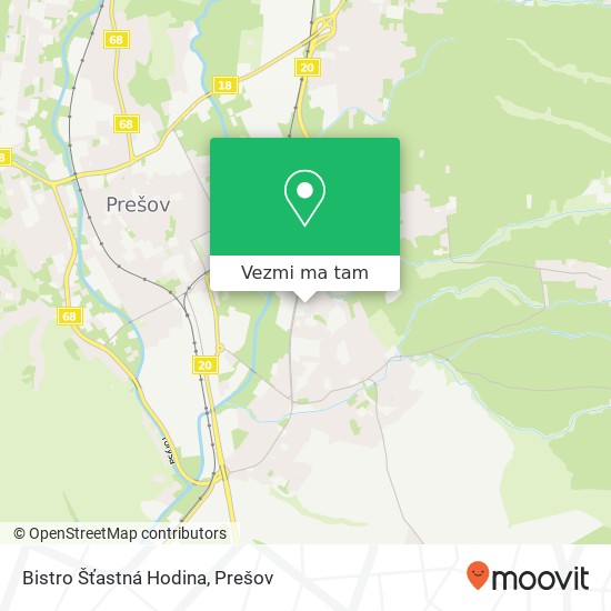 Bistro Šťastná Hodina mapa