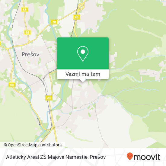 Atleticky Areal ZŠ Majove Namestie mapa