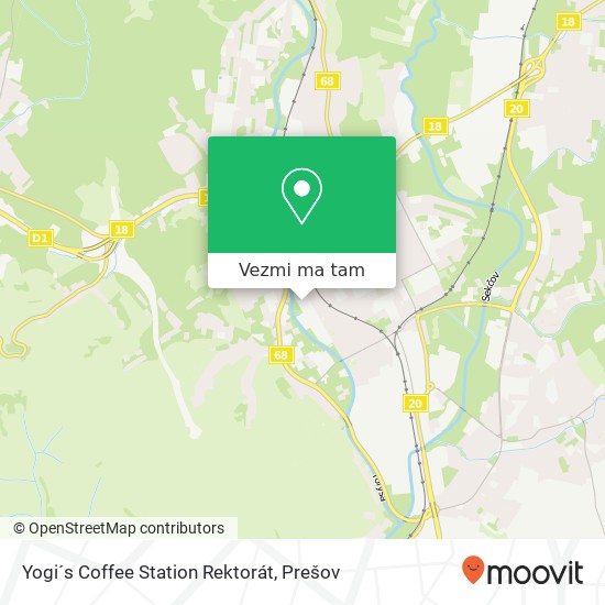 Yogi´s Coffee Station Rektorát mapa