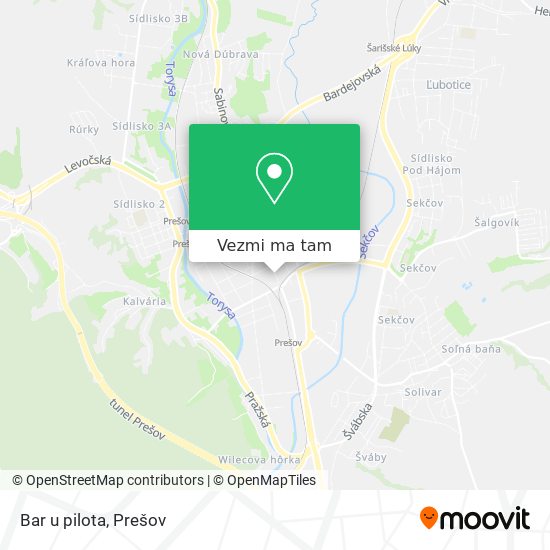 Bar u pilota mapa