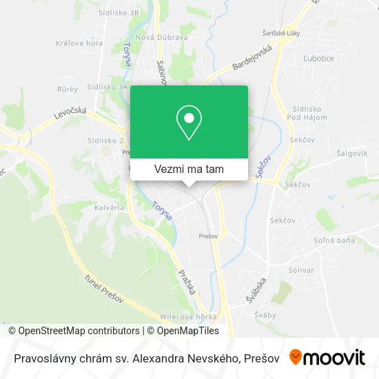 Pravoslávny chrám sv. Alexandra Nevského mapa