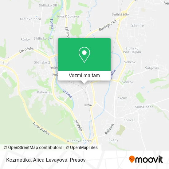 Kozmetika, Alica Levayová mapa