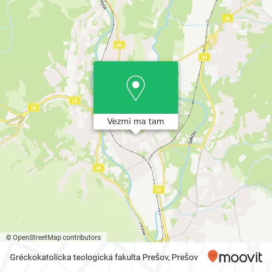 Gréckokatolícka teologická fakulta Prešov mapa