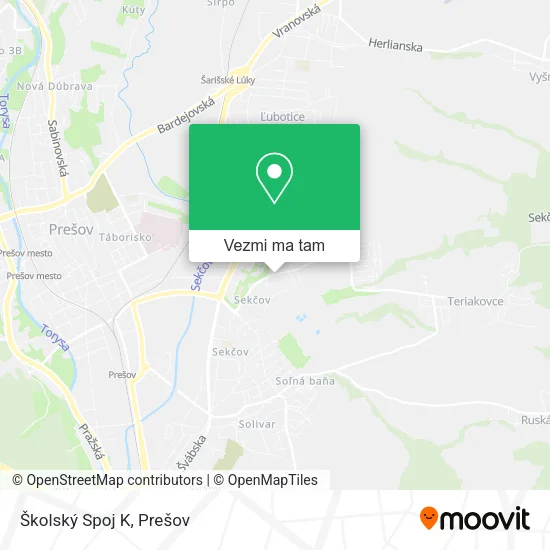Školský Spoj K mapa