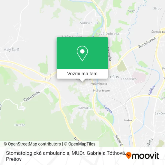 Stomatologická ambulancia, MUDr. Gabriela Tóthová mapa